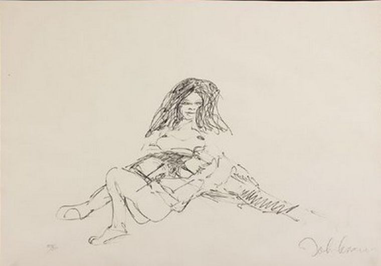 Una de las litografías de Lennon.