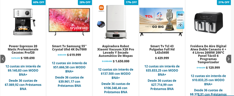 Los descuentos del Banco Nación en su tienda online. Los descuentos del Banco Nación en su tienda online.