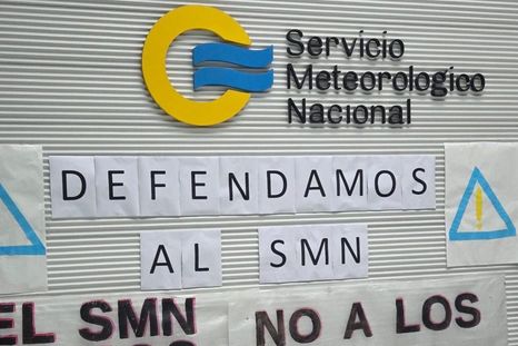 Protesta en el Servicio Meteorológico Nacional. Protesta en el Servicio Meteorológico Nacional.