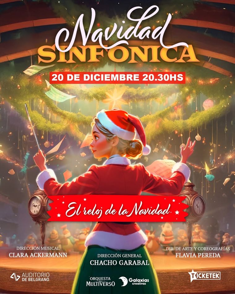 La Navidad Sinfónica se estrenará el 20 de diciembre en el Auditorio de Belgrano. La Navidad Sinfónica se estrenará el 20 de diciembre en el Auditorio de Belgrano.