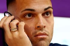 Lautaro martínez se mostró molesto con Lukaku. Foto: Noticias Argentinas