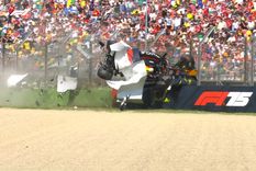 Tremendo: así saltó el Red Bull de Tsunoda. Foto: Captura Tremendo: así saltó el Red Bull de Tsunoda. Foto: Captura