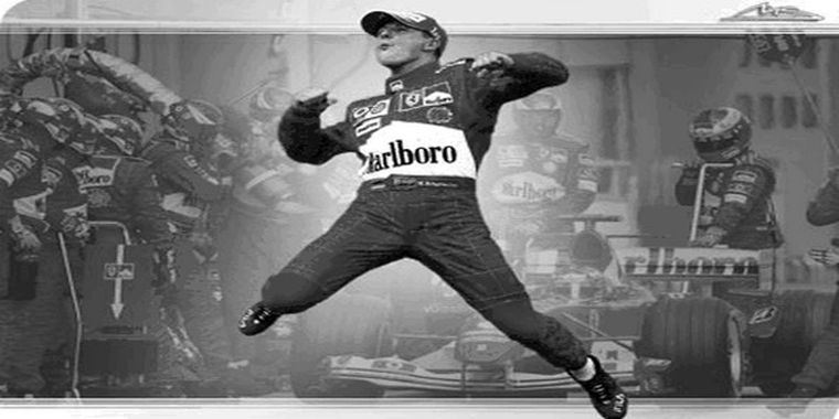 Schumacher brillaba en el mundo de la Fórmula Uno Internacional.