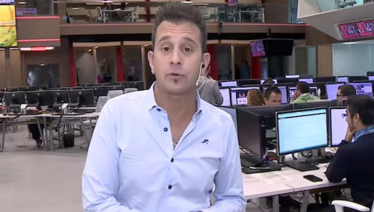 El pronosticador se mostró enojado. Foto: Captura de pantalla/ TN.