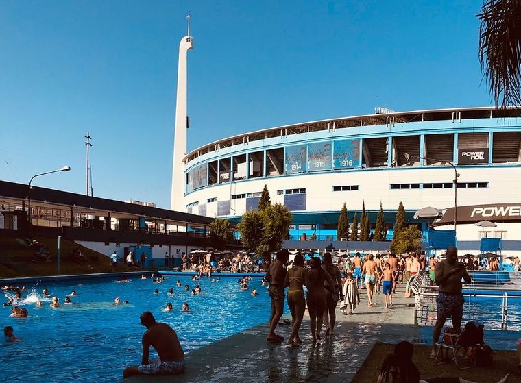 La pileta de la Academia, a metros del Cilindro. Racing Club Foto: Racing Club