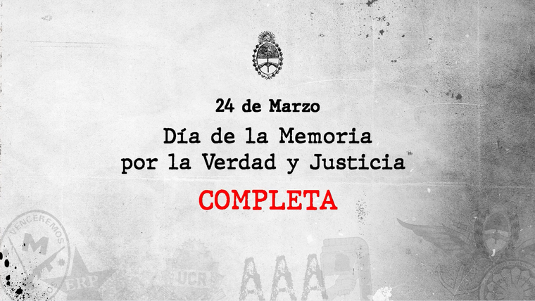 El Gobierno prepara un nuevo documental de memoria completa para el 24 de marzo.