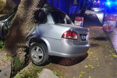 El auto quedó completamente destruido El auto quedó completamente destruido
