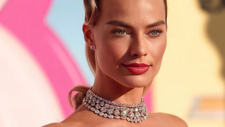 Margot Robbie Bonito gesto. Foto: Fuente: imagen - cuenta fan - @margotrobbieofficial