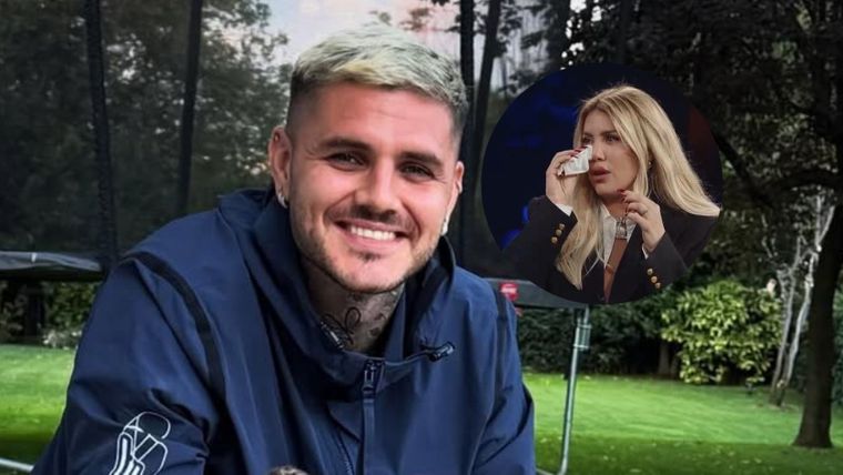 La guerra judicial sigue entre el futbolista y la empresaria. Fotos: Instagram/ @mauroicardi/ captura de video: El Trece. 