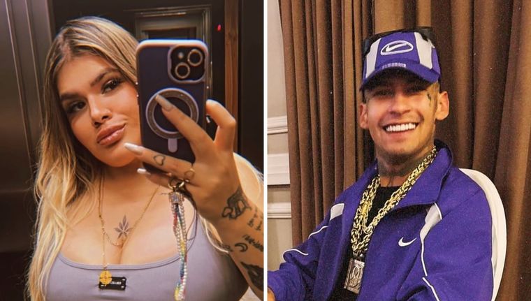 More rial reveló quién es la nueva pareja de L-Gante. Foto: Instagram: @moreerialok /  @lgante_keloke