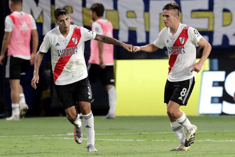 Angileri y Palavecino, asistidor y goleador Foto: River Plate