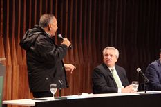 Luis D Elía acompañó hoy a Alberto Fernández en el CCK.