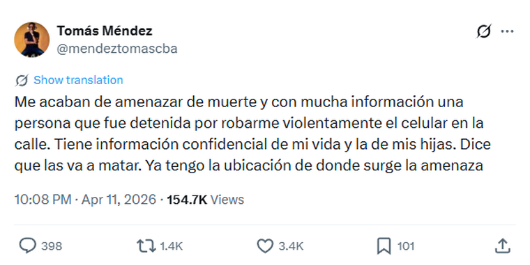 El periodista vía X. El periodista vía X.