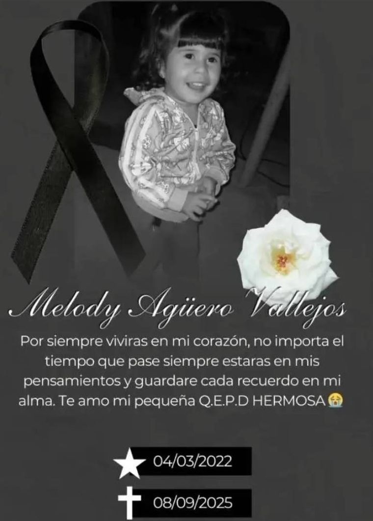 Otro posteo que mostró el dolor por la pérdida de la pequeña de 3 años.