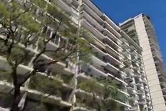 El edificio de Palermo afectado. Foto: captura de video.