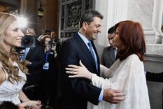 Cristina realizó un particular gesto tras dialogar con Sergio Massa
