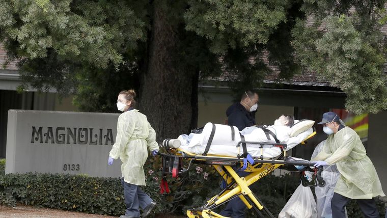 El Centro de Rehabilitación y Enfermería Magnolia, en California, EE.UU., el 8 de abril de 2020.
