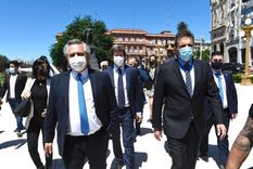 Alberto Fernández y Sergio Massa hoy almorzaron juntos en Casa Rosada Foto: Télam