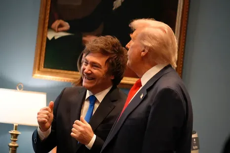 Javier Milei y Donald Triump en Washington. Javier Milei y Donald Triump en Washington.
