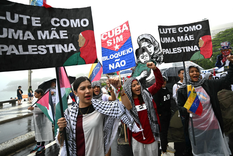 Los manifestantes le exigen al presidente brasileño Lula Da Silva que rompa relaciones con Israel contra el genocidio Foto: X
