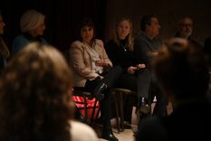Patricia Bullrich y Hebe Casado, este domingo en el Hotel Hilton. Foto: Gentileza