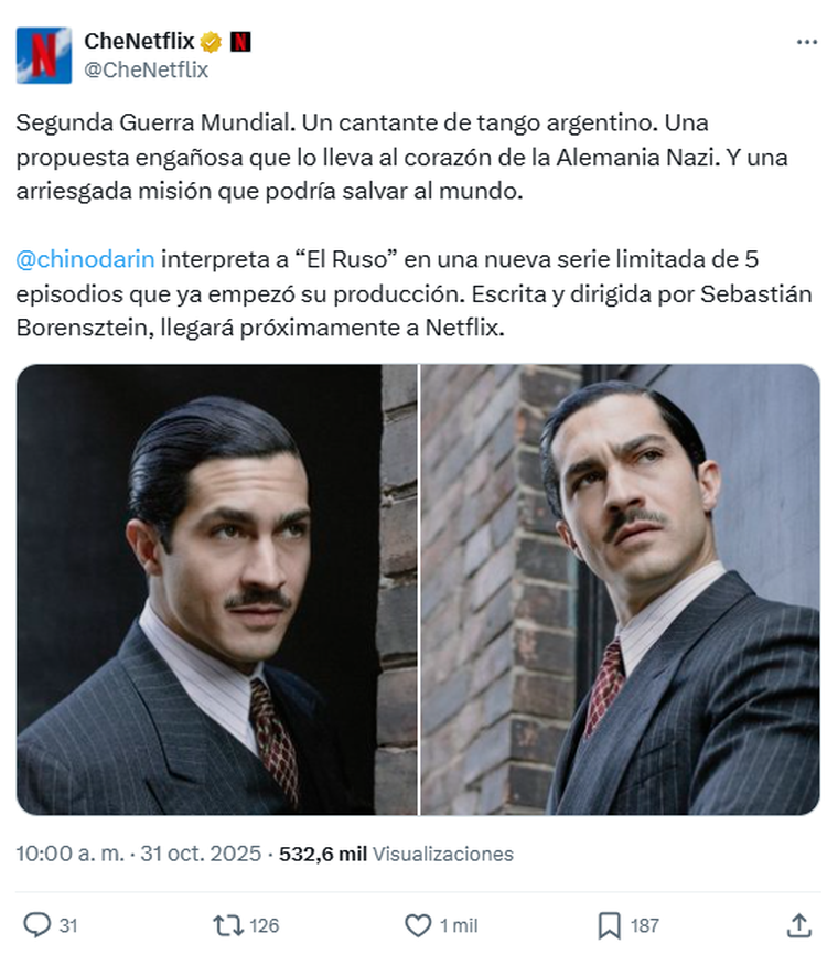 Netflix buscará arrasar nuevamente con una serie argentina. Foto: captura de pantalla X/ @CheNetflix.  Netflix buscará arrasar nuevamente con una serie argentina. Foto: captura de pantalla X/ @CheNetflix.