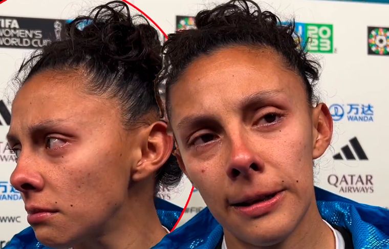 Juli Cruz hizo una cruda autocrítica luego de que Argentina no pudiera ganar su primer partido en un Mundial ni clasificarse a octavos de final. Foto: Captura Olé