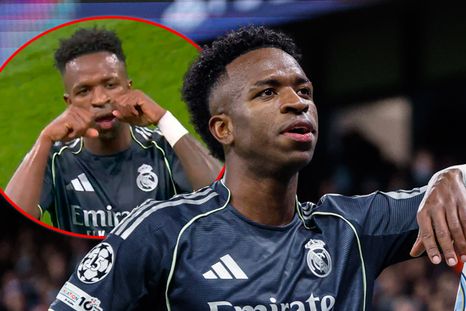 Vinícius provocó a los hinchas del City luego de marcar con el Real Madrid. Vinícius provocó a los hinchas del City luego de marcar con el Real Madrid.