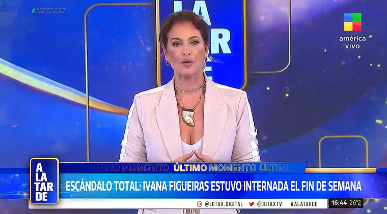 Ivana Figueiras fue internada. Foto: captura de video / América TV. Ivana Figueiras fue internada. Foto: captura de video / América TV.