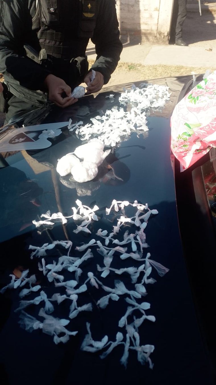 Las dosis de cocaína incautadas. Las dosis de cocaína incautadas.