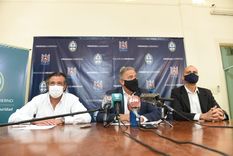 Levrino y Munives, los funcionarios más importantes del área de seguridad, junto al ministro de Gobierno Víctor Ibánez. Levrino y Munives, los funcionarios más importantes del área de seguridad, junto al ministro de Gobierno Víctor Ibánez.