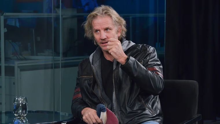 Facundo Arana en la entrevista con María Laura Santillán Foto: Candela Teicheira y Gustavo Gavotti - Infobae