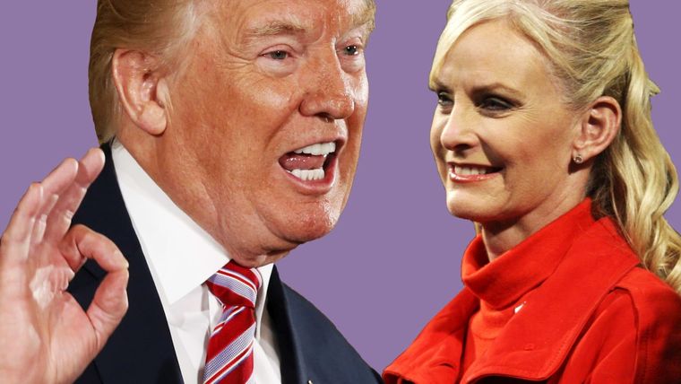 Trump y Cindy McCain.