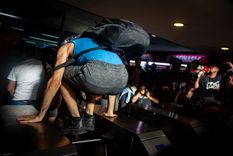 Molinetazo realizado semanas atrás, el mismo día de la apertura de sesiones ordinarias en el Congreso. Foto: Télam