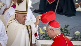 Dos papa de la Iglesia católica en una foto: Francisco y León. Foto Efe Dos papa de la Iglesia católica en una foto: Francisco y León. Foto Efe