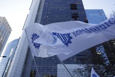 Bandera de la Unión Obrera Metalúrgica Foto: Noticias Argentinas