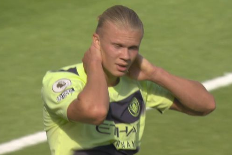 Haaland lamentó las chances perdidas en un partido que terminó con un doblete suyo.