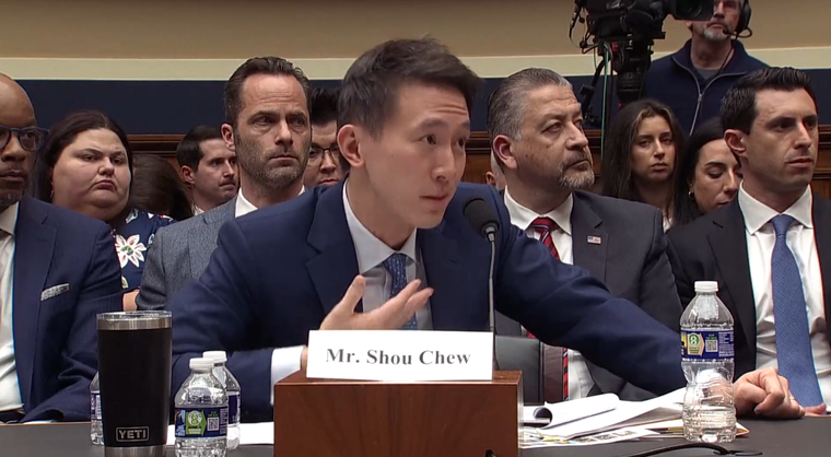 Shou Zi Chew, CEO de TikTok Foto: Captura de pantalla