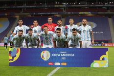 La formación argentina en el encuentro con Uruguay. Foto: AFA