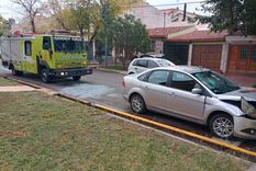 Un choque en Godoy Cruz provocó una fuga de GNC.