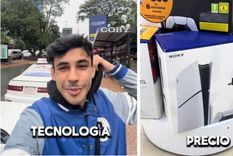 Fue a comprar una PlayStation 5 en Ciudad del Este y mostró la diferencia. Foto: Captura del video de TikTok