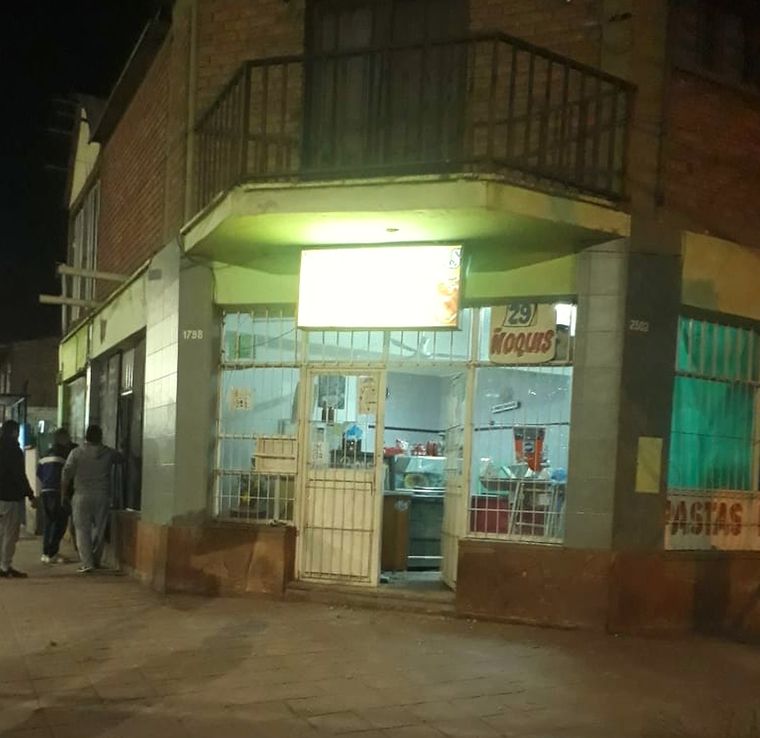 Uno de los comercios afectados durante los incidentes.