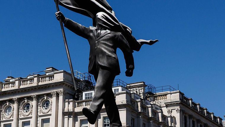 Una nueva intervención artística de Bansky apareció en el centro de Londres.