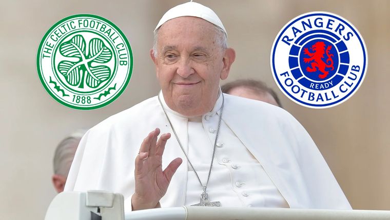 La muerte del papa Francisco dividió aún más a las hinchadas de Celtic y Rangers. Foto: DPA y Paladar Negro
