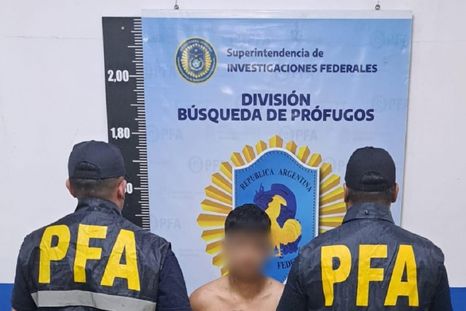 El preso atrapado este sábado. Foto: Policía Federal.
