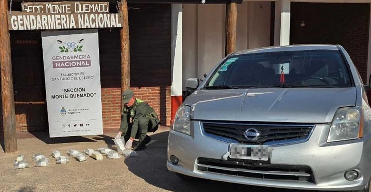 El conductor del vehículo se encuentra detenido.  Foto: Gendarmería Nacional