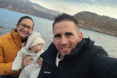 Nahuel Gallo, el gendarme argentino secuestrado en Venezuela por el régimen de Nicolás Maduro, junto a su esposa, María Alexandra Gómez, y su hijo. Foto: X (@gg_alexand95764) Nahuel Gallo, el gendarme argentino secuestrado en Venezuela por el régimen de Nicolás Maduro, junto a su esposa, María Alexandra Gómez, y su hijo. Foto: X (@gg_alexand95764)