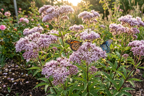 Una planta para atraer mariposas. Fuente: IA Gemini. Una planta para atraer mariposas. Fuente: IA Gemini.