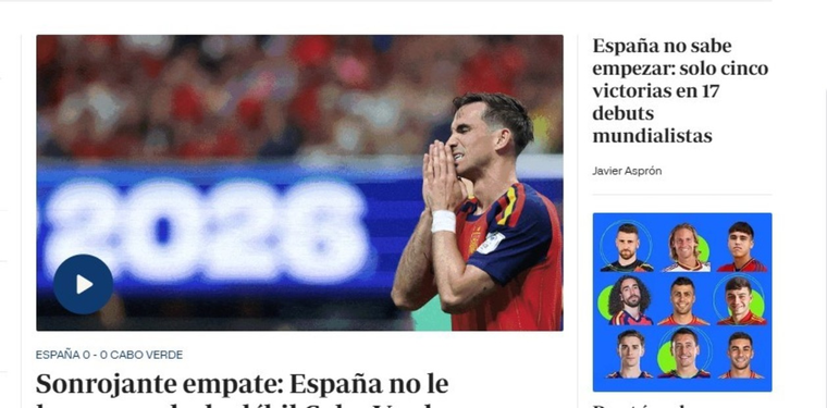 Los medios españoles liquidaron a su selección tras el pobre empate frente a Cabo Verde. Los medios españoles liquidaron a su selección tras el pobre empate frente a Cabo Verde.