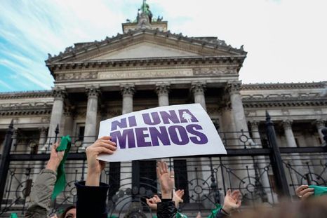 Se cumplen 11 años de la primera marcha de Ni Una Menos. Foto: Télam Se cumplen 11 años de la primera marcha de Ni Una Menos. Foto: Télam